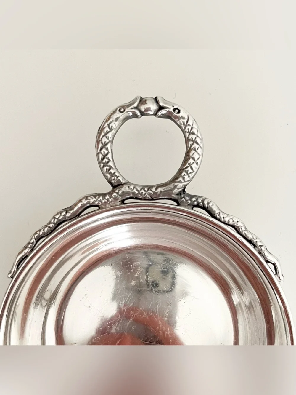 Antique Barbour Silver Co. Sommelier Wine Taster Tastevin Serpent Victorian